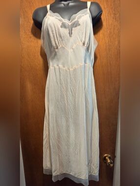 French Couture Seamprufe Light Pink Slip Dress Classic Chemise Sz35/M